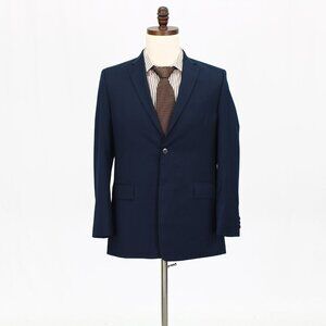 Andrew Marc 36R Navy Solid 2-Button Sport Coat Blazer Jacket G841